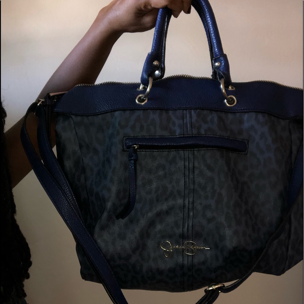 Jessica Simpson Blue Animal Print Purse